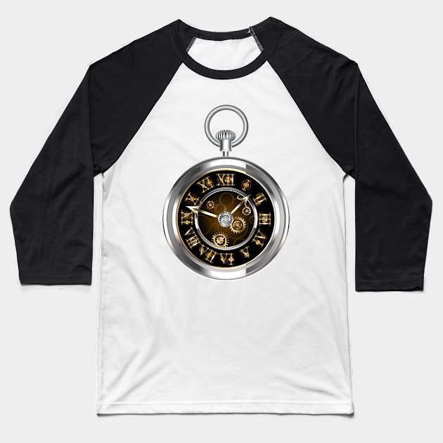 Round Clock Baseball T-Shirt by Blackmoon9